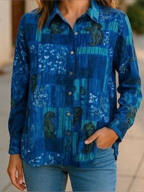 Chico’s Design silk beaded top